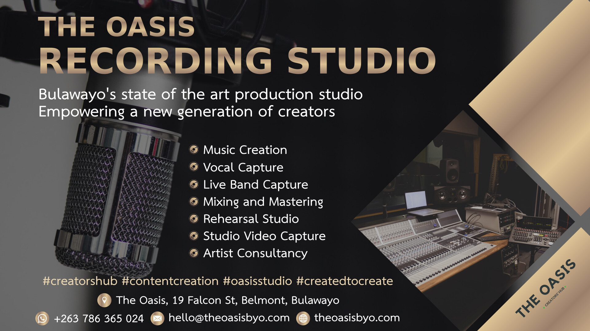 The Oasis Recording studio